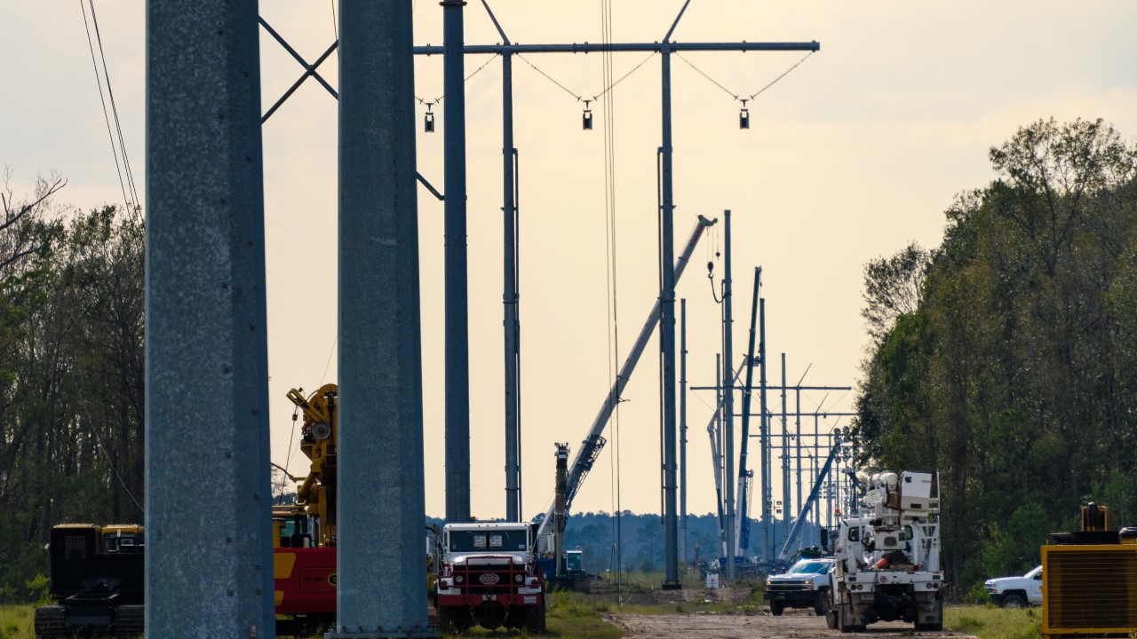 Entergy's infrastructure continues to be rebuilt across Southwest Louisiana.